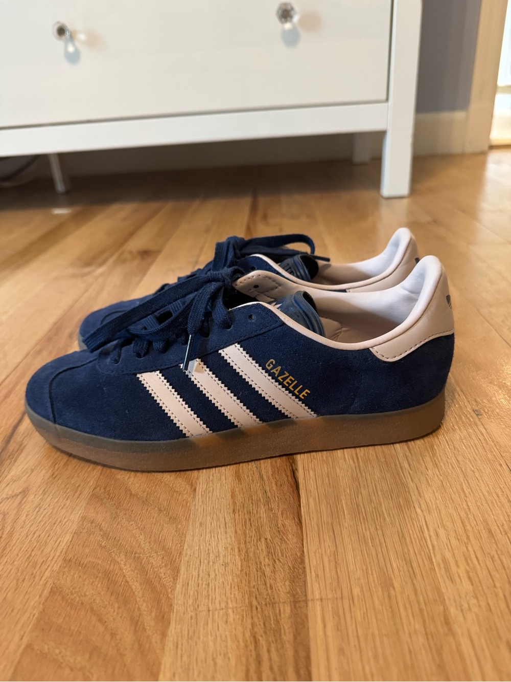 Adidas Gazelle Sneakers- Night Indigo and Taupe